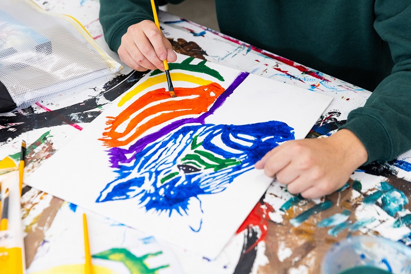 Person painting